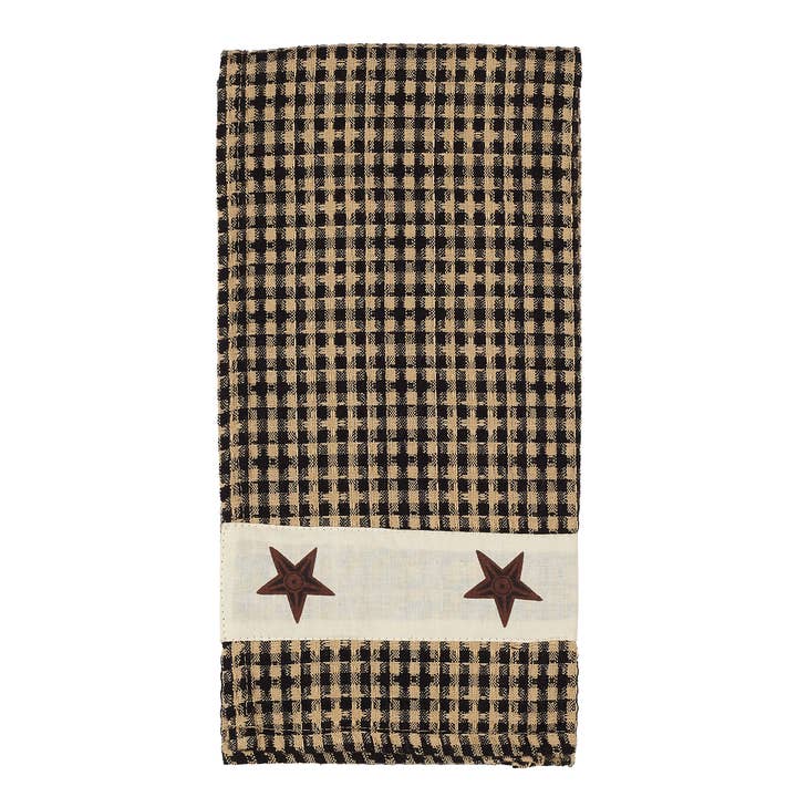 Tea Towels - Star Black Check for wholesale by Accent Linen