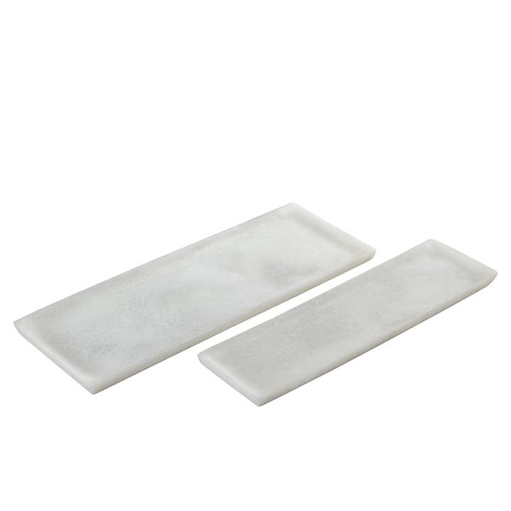 Rectangle Platter Set Of 2 White for wholesale by BIDKhome