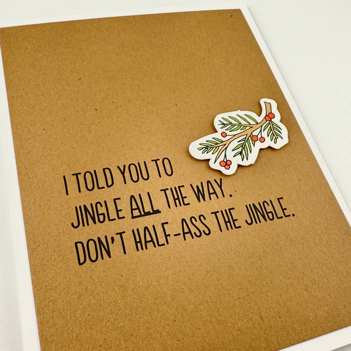 Holiday Jingle All the Way kaart voor wholesale door Muddy Mouth Cards