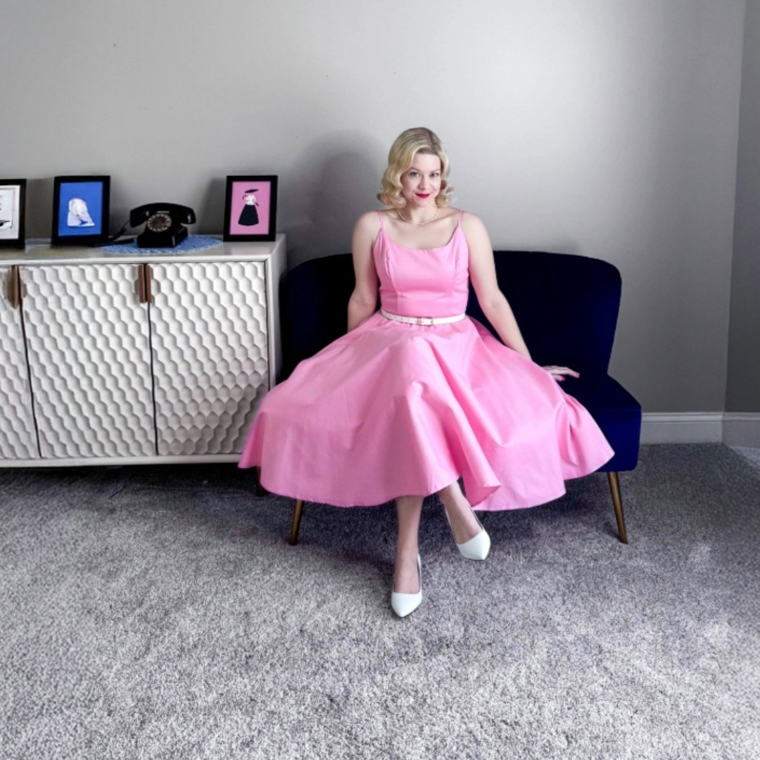 Tatyana Clothing - Vente Robe – femme - Robe midi Peggy évasée inspirée rétro8