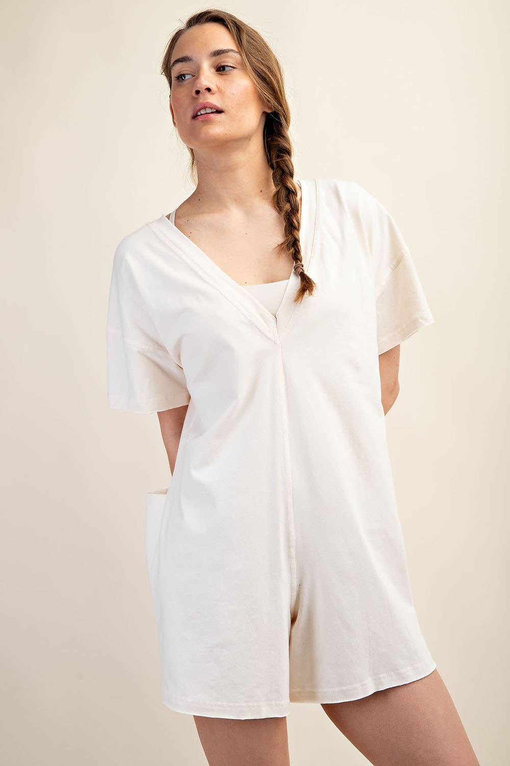 Peace Love Line – wholesale Byxdress - Dam – PL2218 - BOMULLSLYCRA SOLID ROMPER5