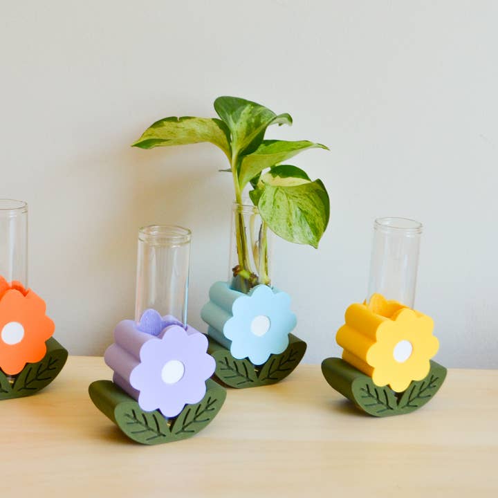 LindaMakess - Wholesale Vase - Colored Stacking Flower Plant Propagation Vase | Wall
