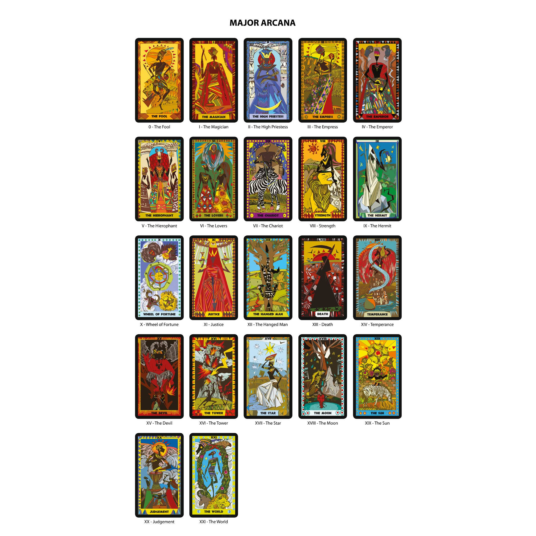 Da Brigh Tarot - Wholesale Tarot Cards - The African Tarot Cubist Tarot Cards Deck8