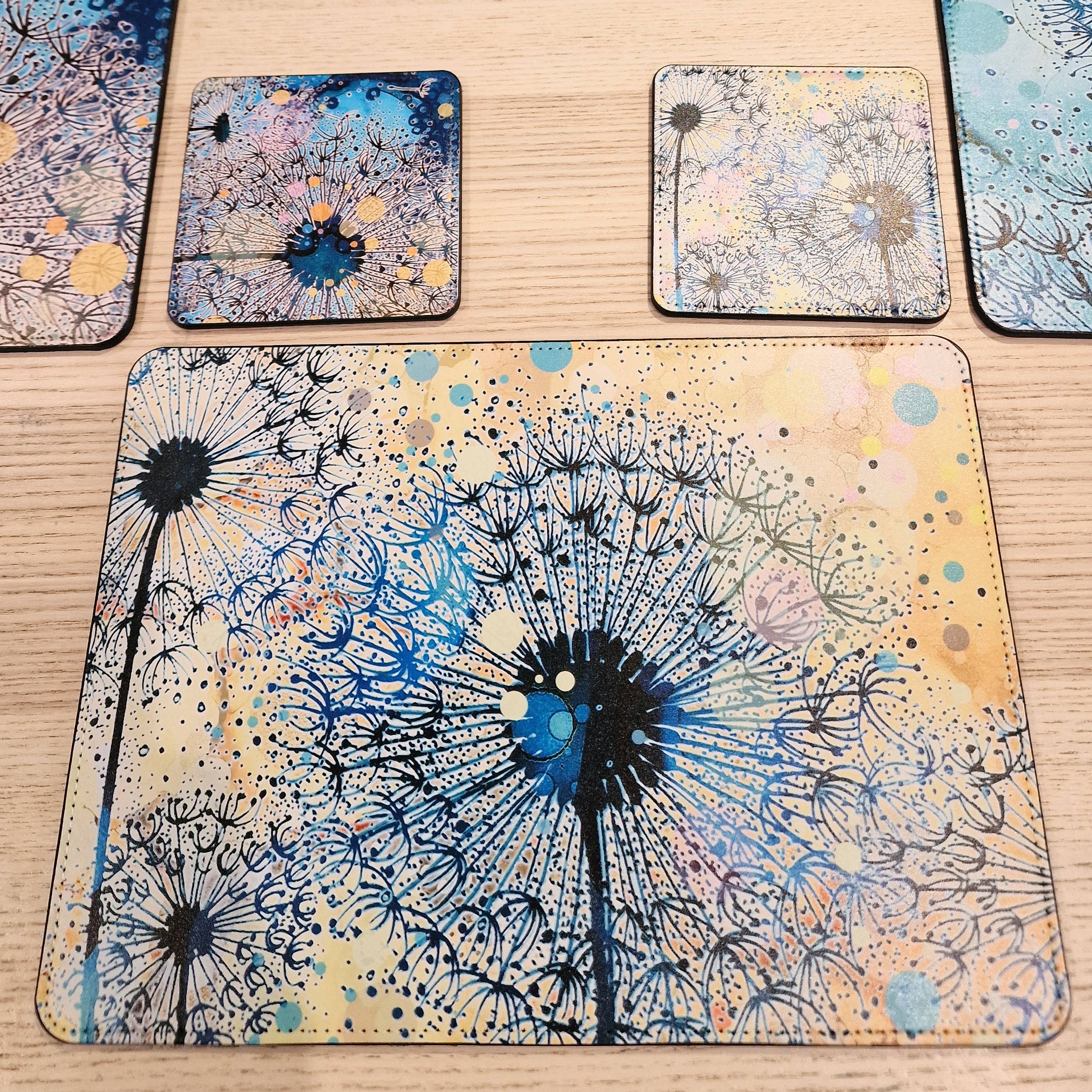 By Jo Crafts – wholesale Placemat – Dandelion Placemat and Coaster Set 24