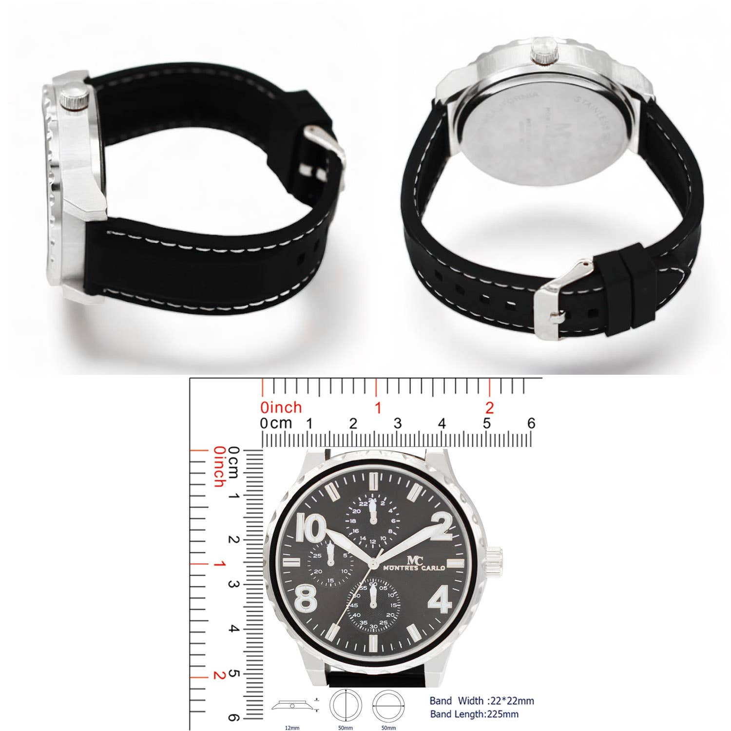 West Coast Jewelry - Wholesale Wrist Watch - Men's - Traveler 50mm Men's Watch1