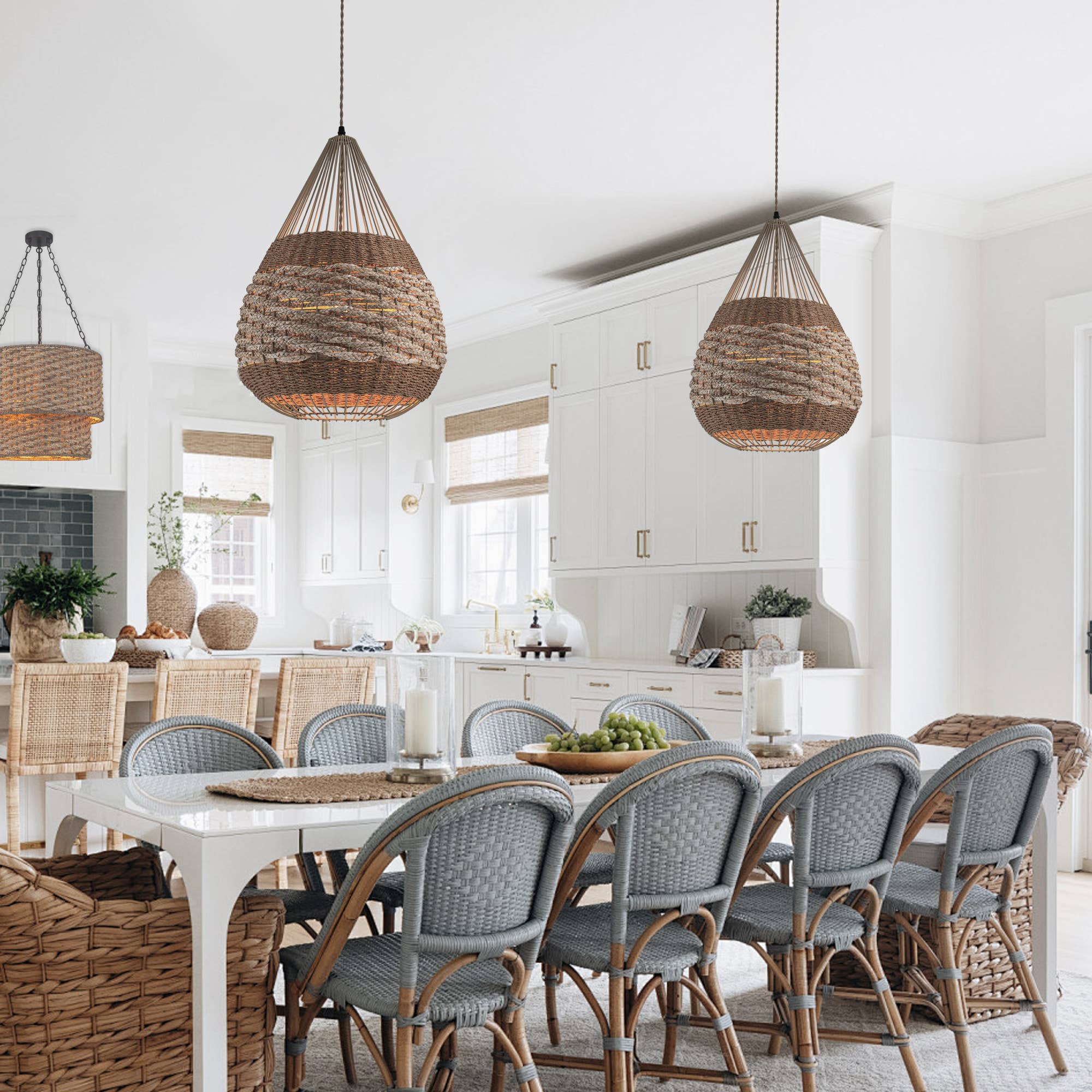 Multi Palma 1-Light Two Tone Teardrop Pendant Light for wholesale on Faire1