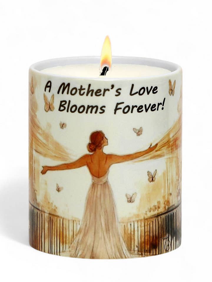 SUBLIMART: Vela del Día de la Madre "¡El amor de madre florece para siempre!" de RC Designs para venta al por mayor de SublimArt