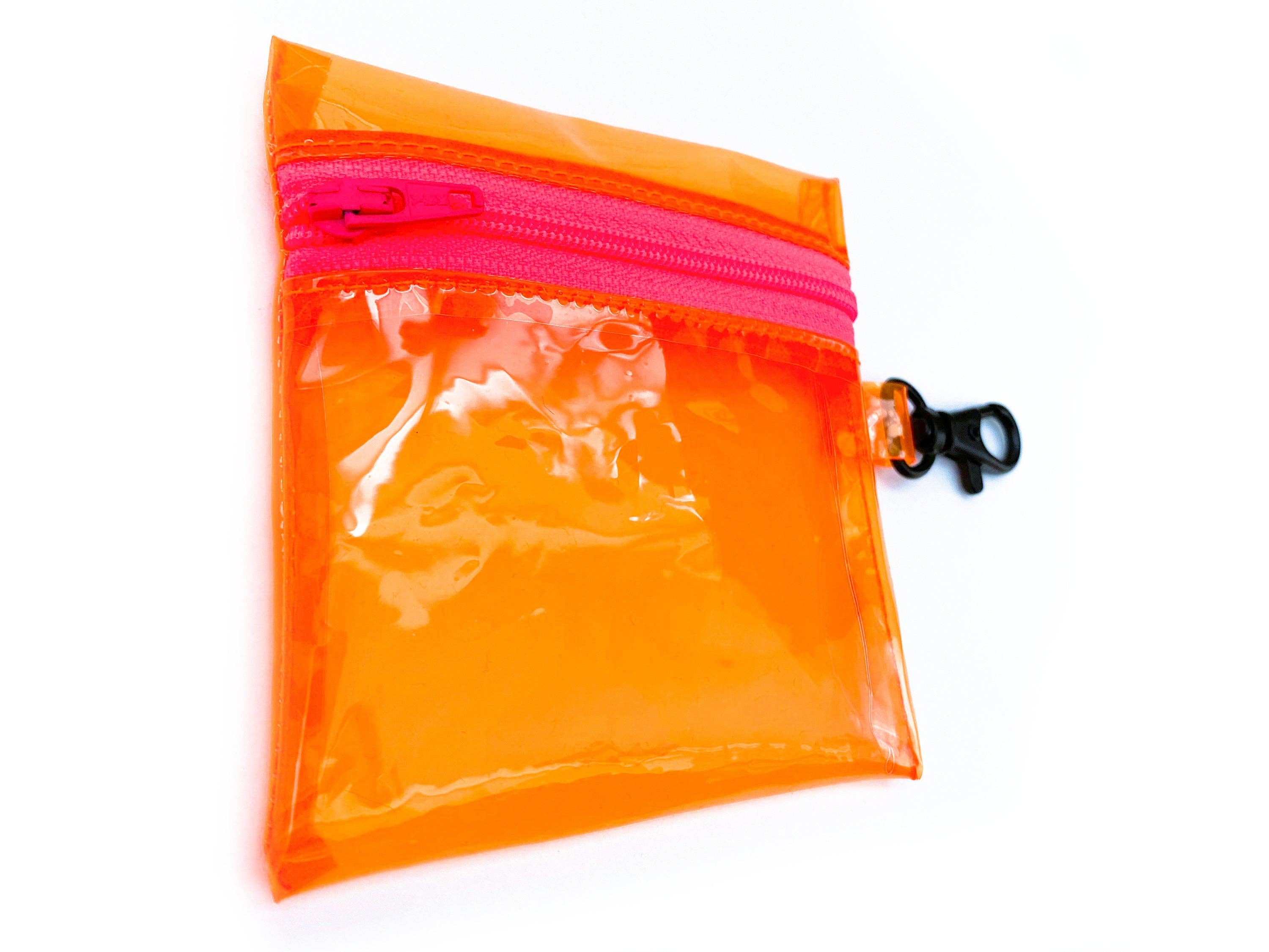 NEON SOL – wholesale Coin purse – Unisex – Transparent Clip-on Coin Pouch | neon orange4