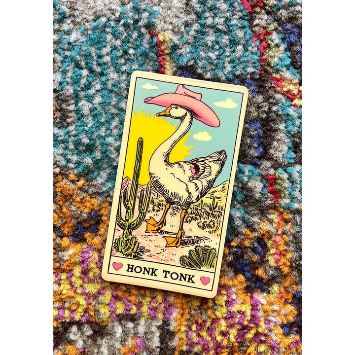 kaeraz - Wholesale Sticker - Honk Tonk Goose Tarot Card Sticker2
