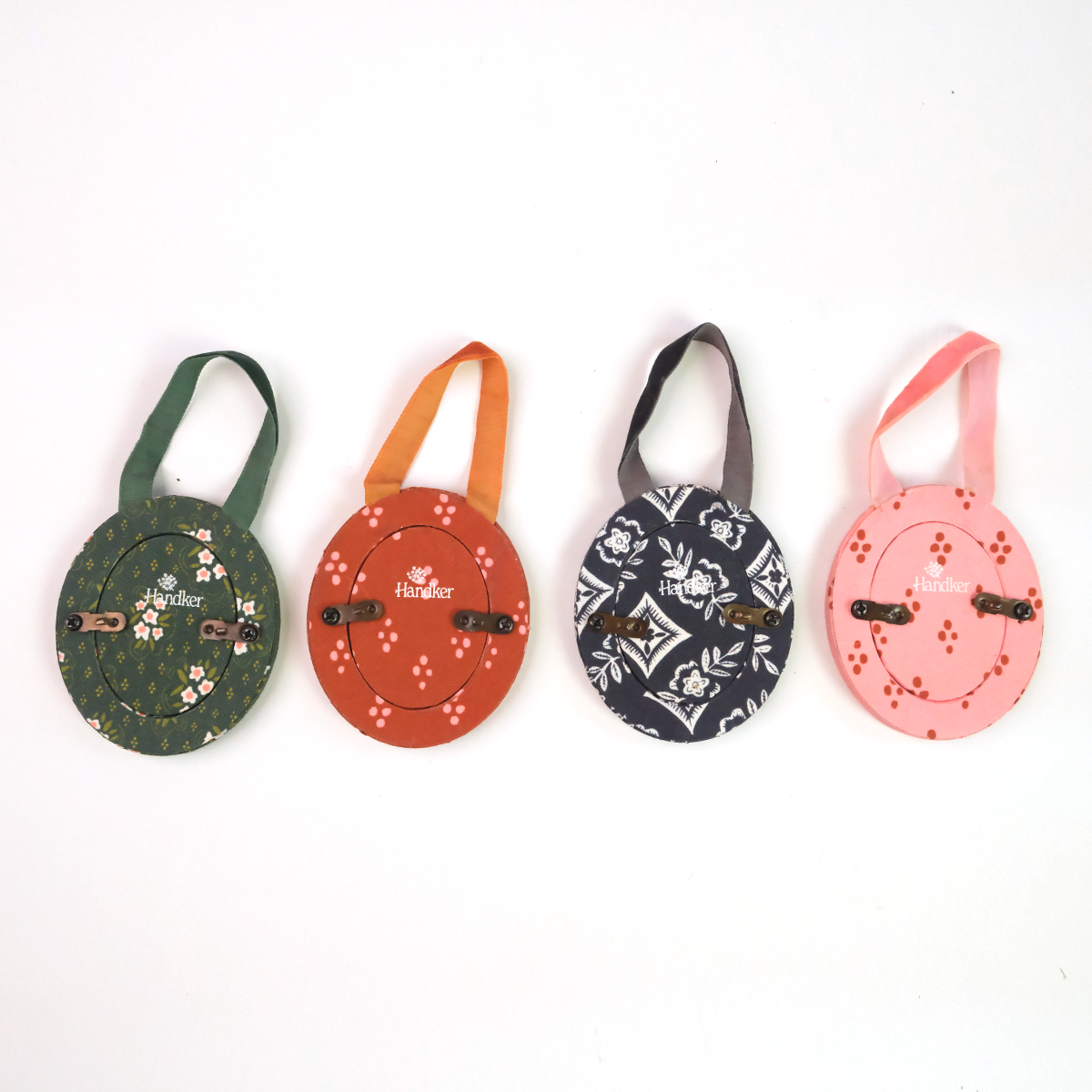 Handker Bandanas - Wholesale Ornament - Green Pearl Fabric Frame Ornament4