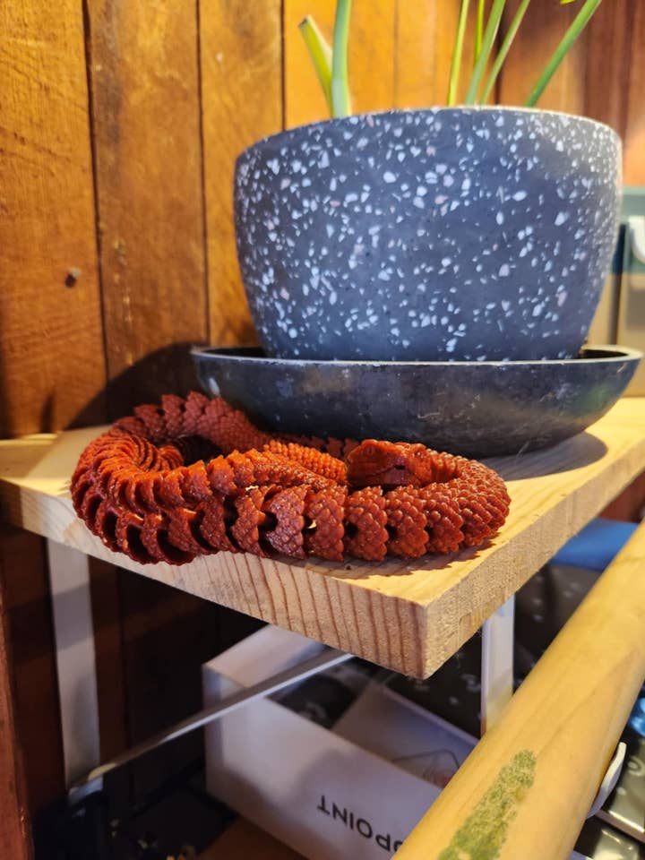 Articulated Rattle Snake for wholesale by Clew Bay Leather & 3D Printing