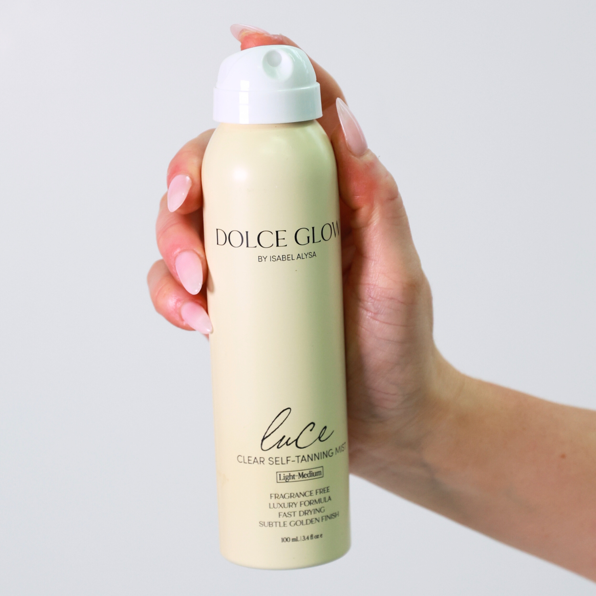 Dolce Glow by Isabel Alysa – Engroshandel Selvbruner – Luce Clear Selvbruner Mist Mini (Rejsestørrelse)2