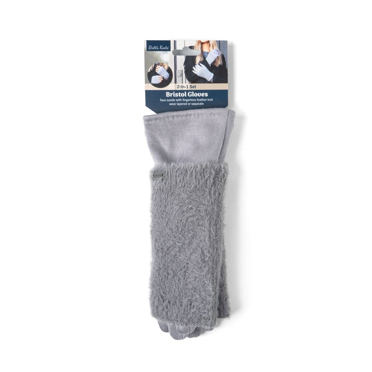 DM Merchandising - Wholesale Gloves - Women's - Britt’s Knits Bristol 2-in-1 Fingerless Gloves Open Stock1