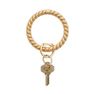 Oventure Big O Leather Key Ring - Rose Gold