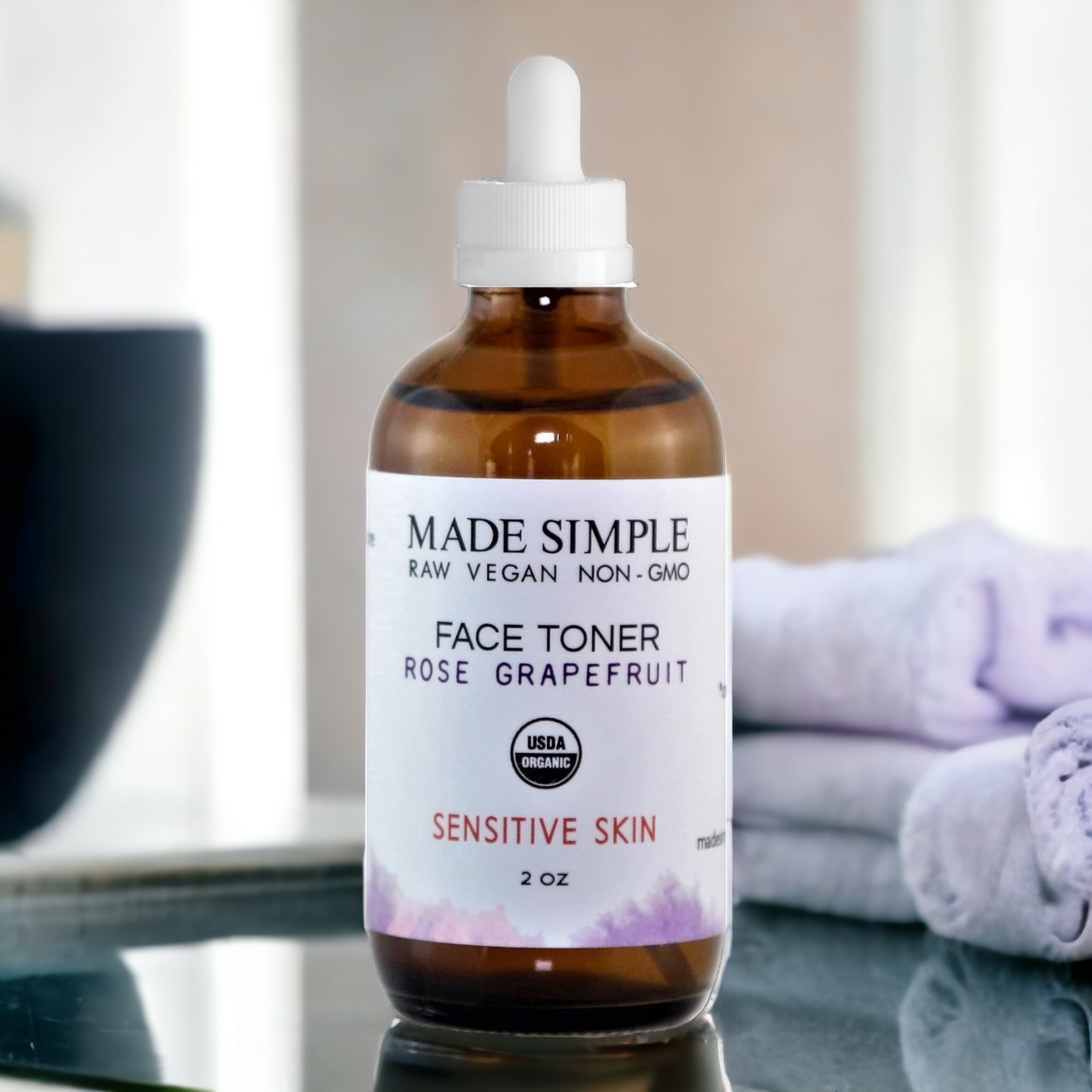 Made Simple Skin Care - Wholesale Facial Toner - Rose Grapefruit Toner for Sensitive Skin - Organic & Vegan 2