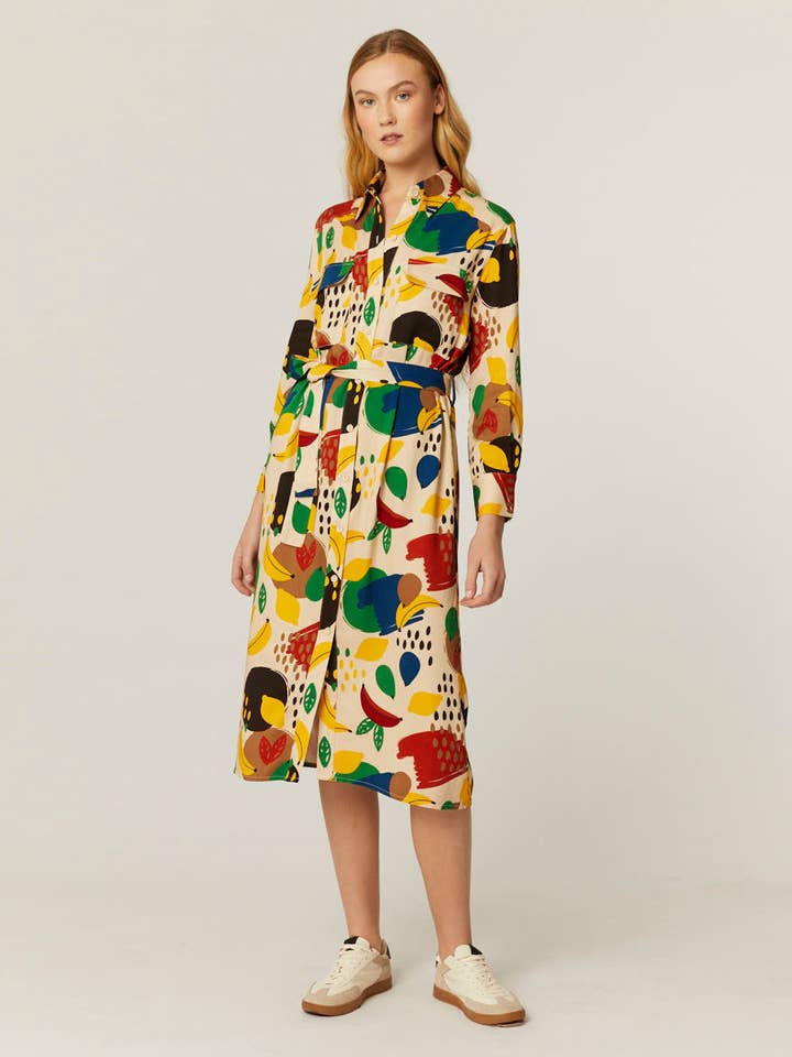 VESTIDO CAMISERO FRUITY FALL for wholesale by Pepaloves