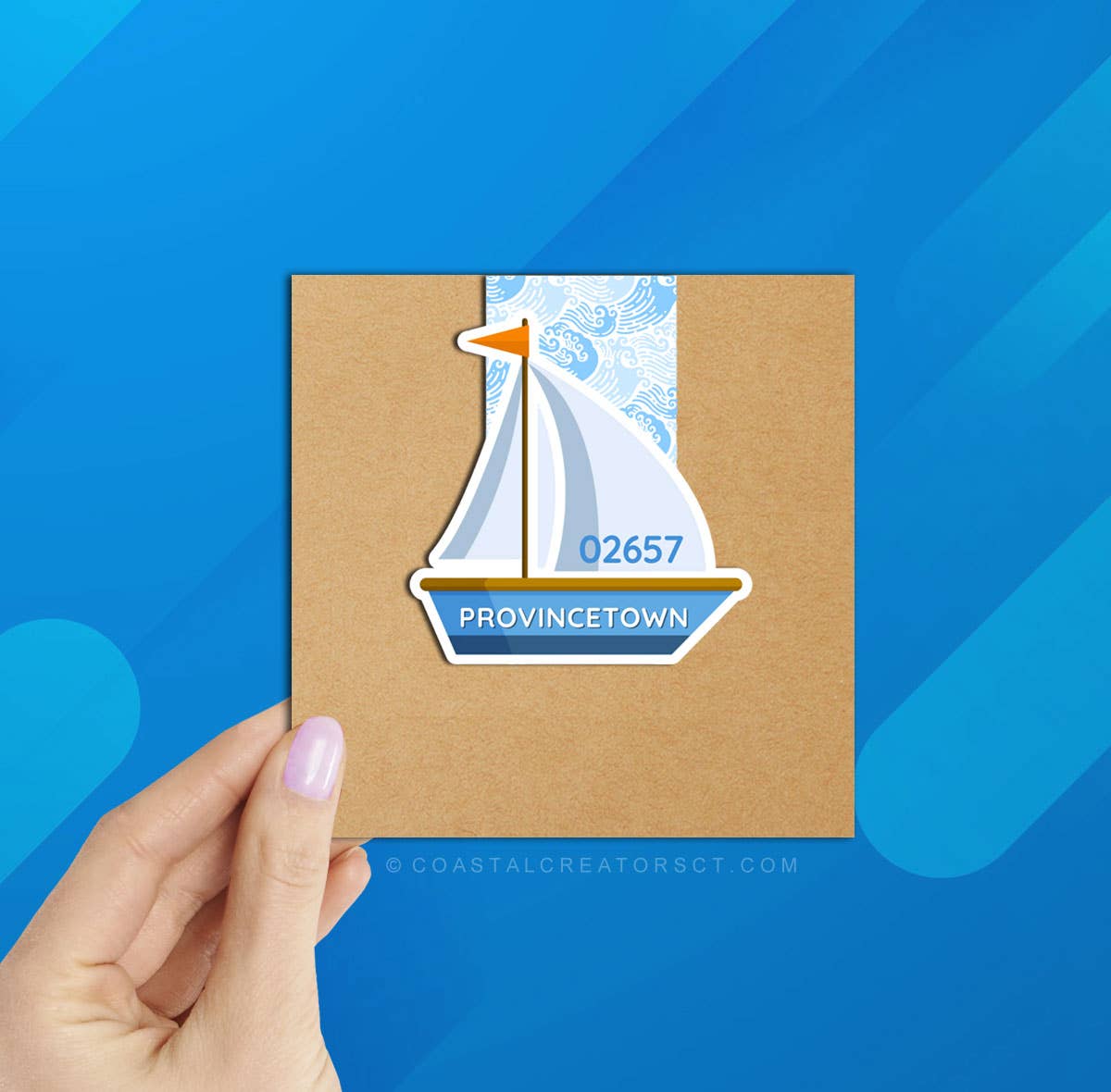 Coastal Creators of Connecticut - Wholesale Bookmark - Provincetown Sailboat 02657 Magnetic Bookmark (Packaged)1