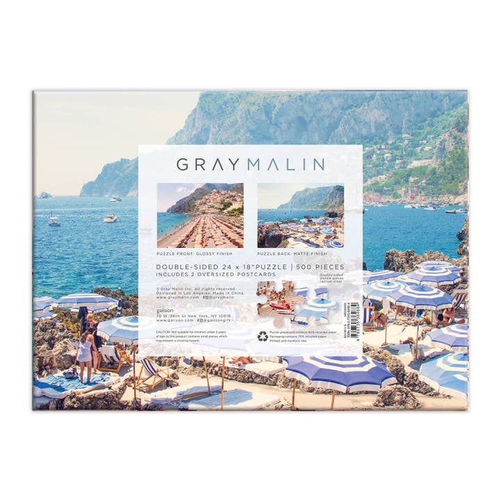 Chronicle Books - Wholesale Puzzle - Adult - Gray Malin The Italy Double-Sided 500 Piece Puzzle