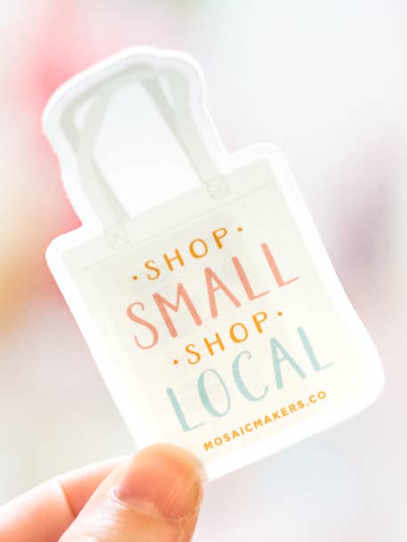 Mosaic Shop Small Tote Sticker - Wholesale for wholesale by Girl Riot Society by Mosaic Makers Co