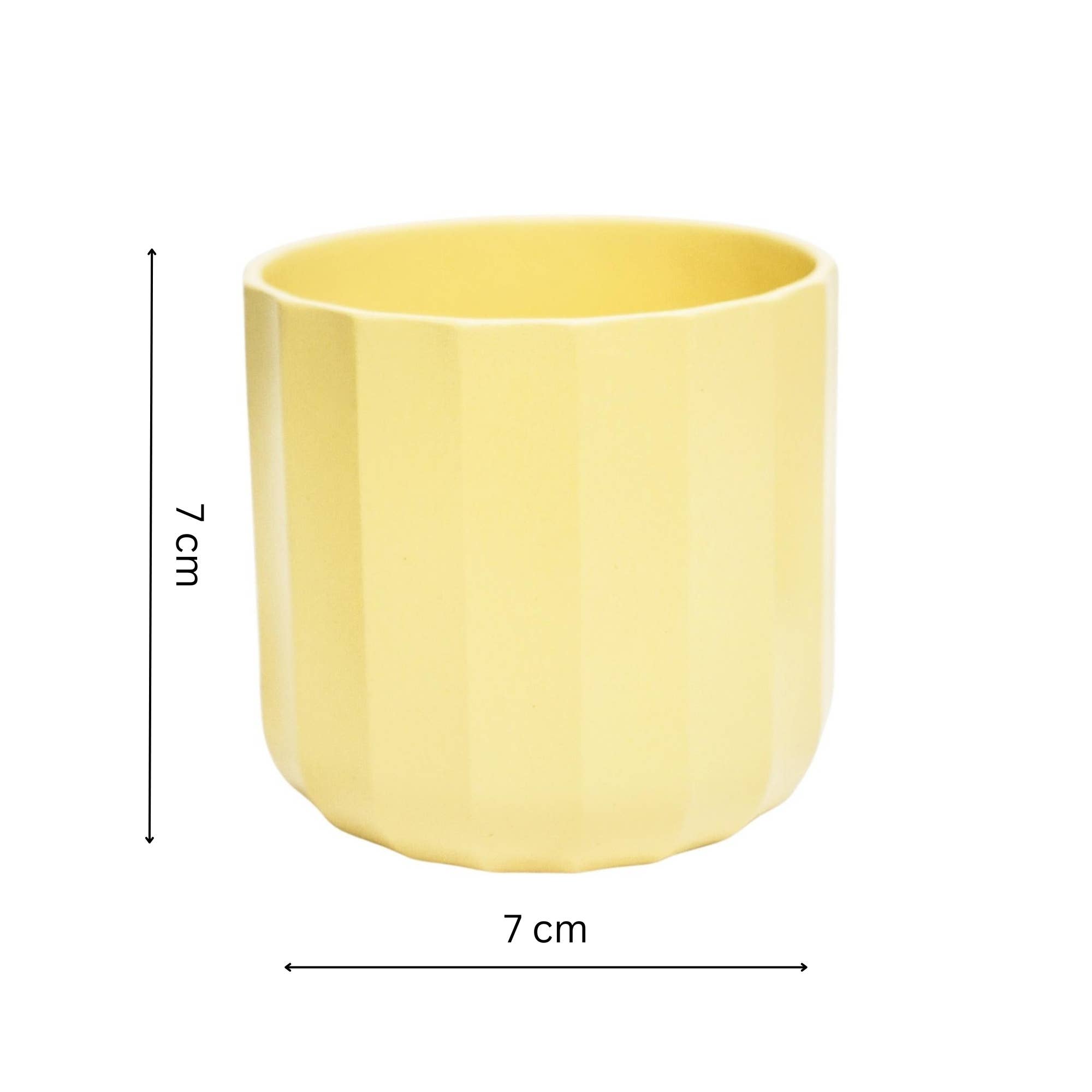 Ivyline - Vente Pot pour plante d'intérieur - Jardinière d'intérieur Positano Geo, hauteur 7 cm, profondeur 7 cm0