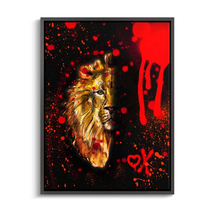 "LION ROUGE" pour la vente par Canvarisma