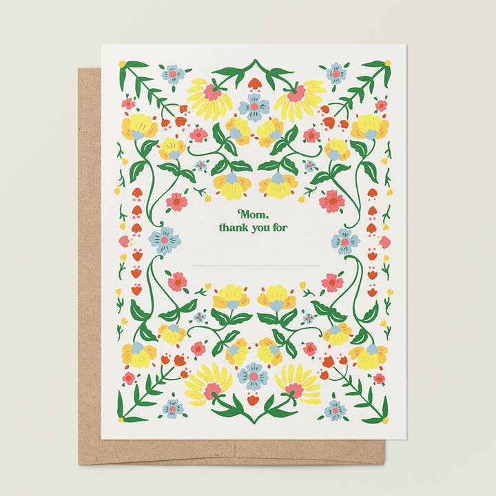 Biglietto di Auguri A2 per la Festa della Mamma con Ramo Specchiato per la vendita all'ingrosso da parte di re:mused studio