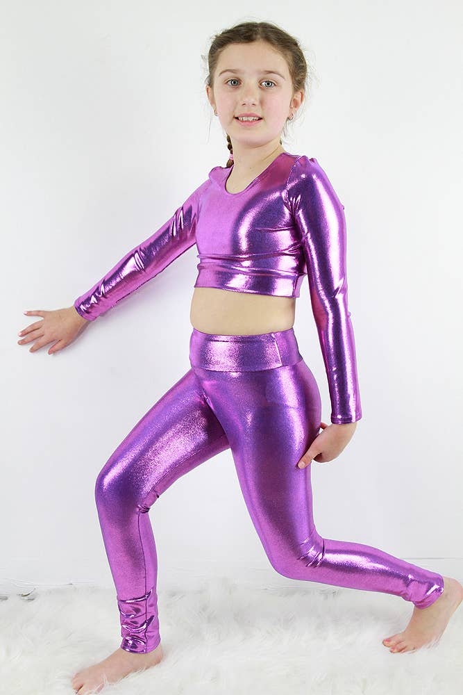 Rarr Designs - Vente Legging tendance – enfant - Collants et leggings pour filles Purple Sparkle5