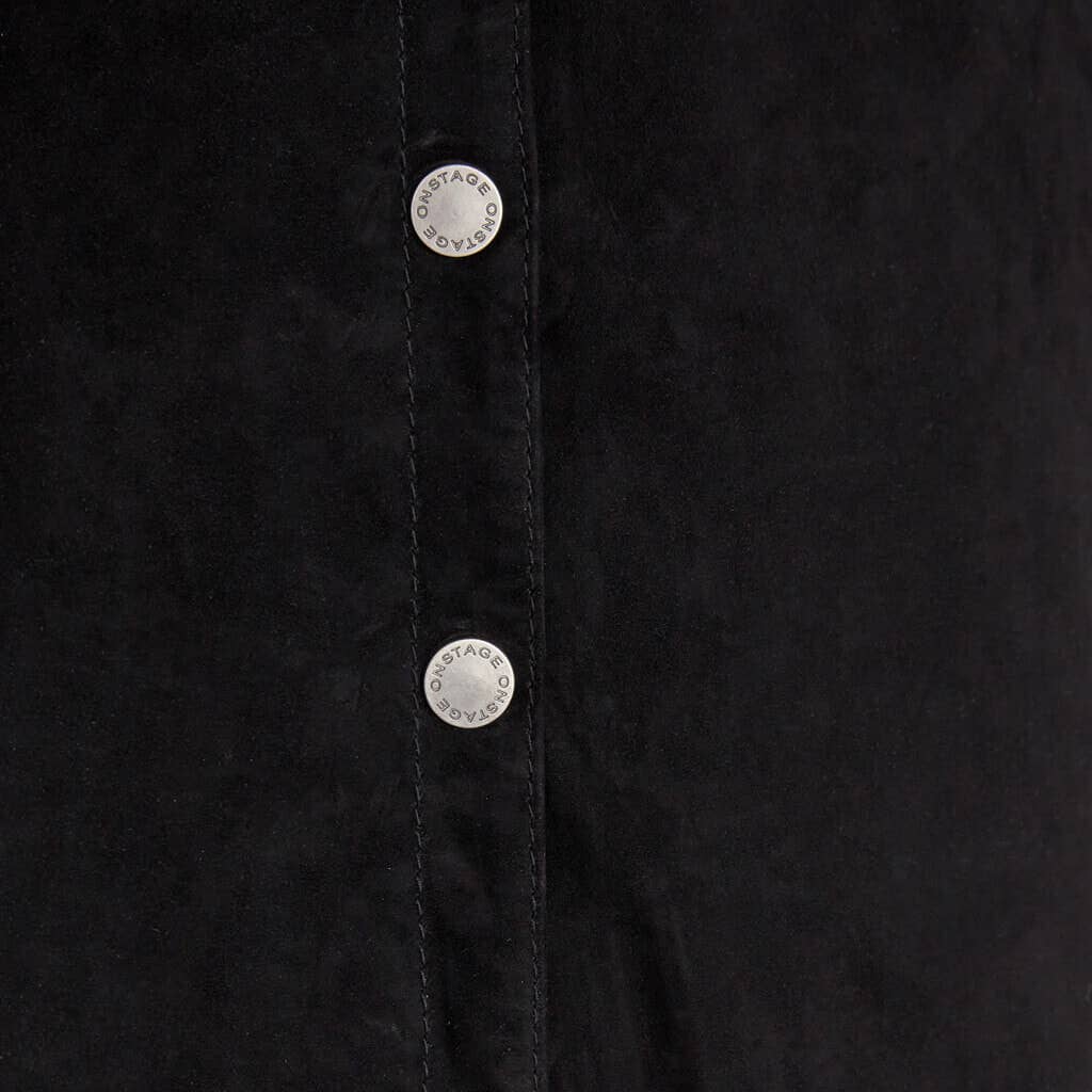 Onstage collection – Saia - Mulher por atacado – Saia midi de couro de cabra com botões6