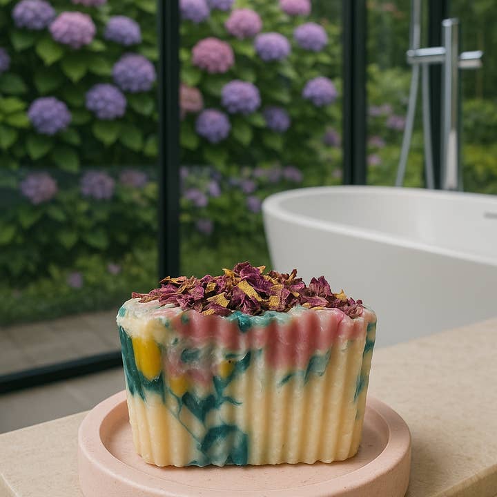 Priscila Leen Arts at Florida Soap Candle – Engroshandel Sæbestykke – Sweet Garden Soap kold proces naturlig vegansk håndlavet6