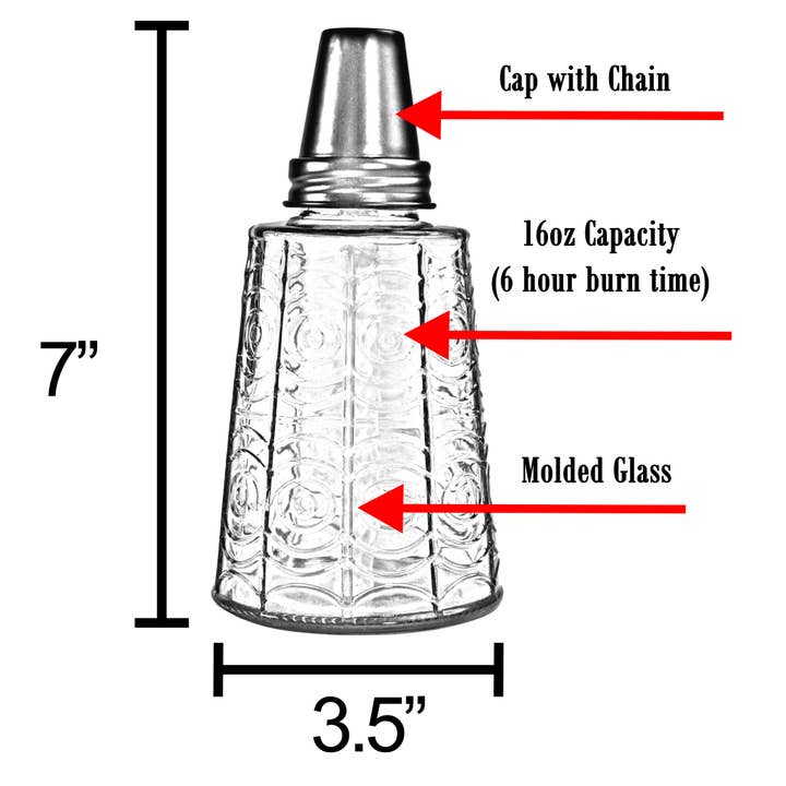 WholesaleMart - Wholesale Outdoor Candle - 3pc Table Top Citronella Tiki Torches, Clear2