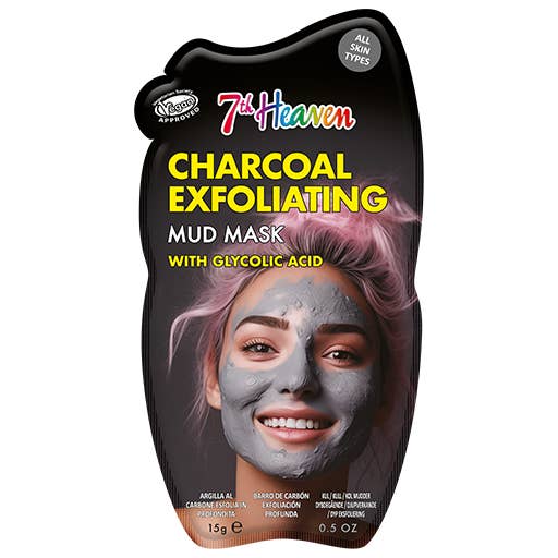 7th Heaven Charcoal Mud Mask with Glycolic Acid - Exfoliates & Detoxifies for wholesale by 7th Heaven