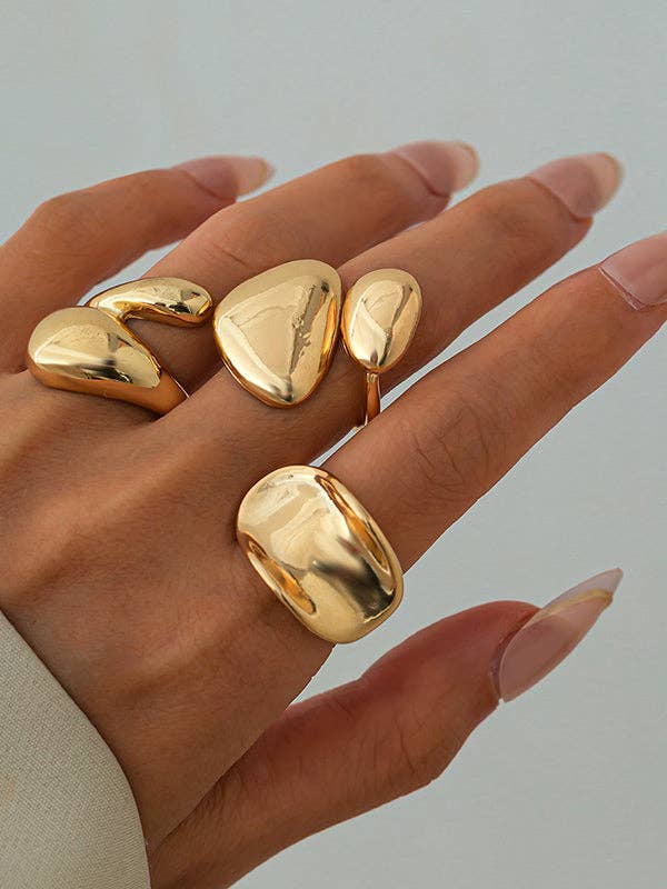 Sheer Trend – wholesale Cocktail/Statement Ring – Geometriska ringentringar Tillbehör2
