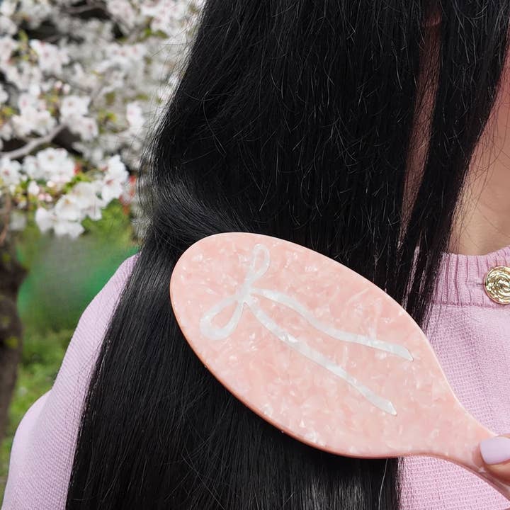Solar Eclipse - Vente Peigne/brosse à cheveux - Brosse à cheveux avec nœud de ballet peinte à la main | Écologique7