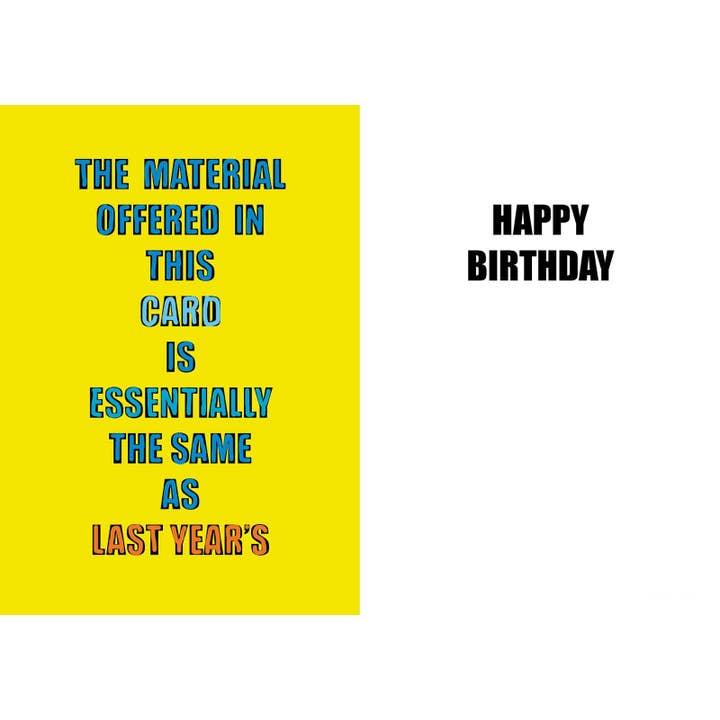 Funny Witty Birthday Card For Repeat Celebrators for wholesale by Duggoons Greeting Cards