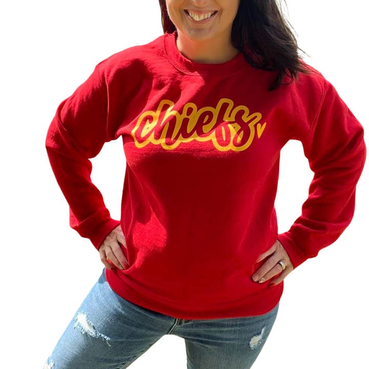 Chiefs Heart sweatshirt voor wholesale door Farmtown Printing Company