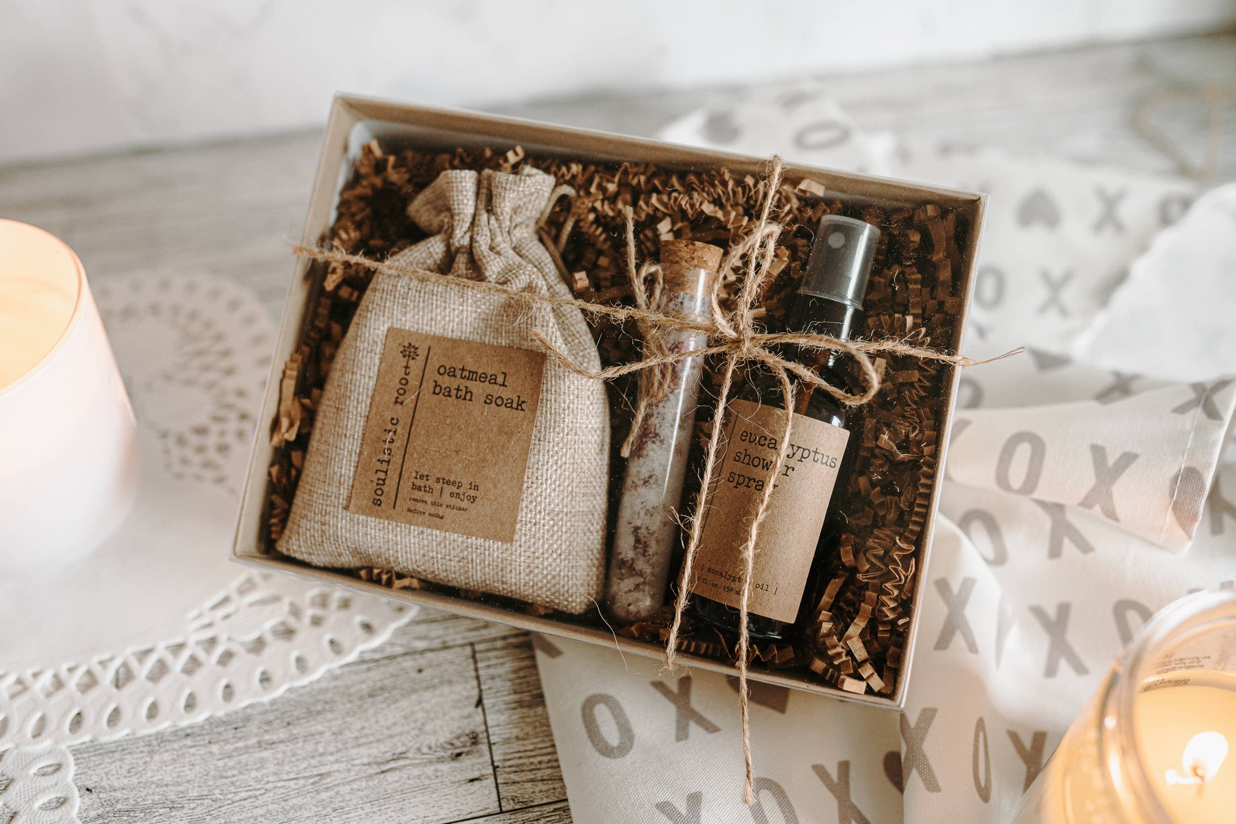 Soulistic Root - Essential Oils & Self Care Gifts - Wholesale Bath & Body Set - Christmas Spa Gift Set – Rose & Eucalyptus Self Care0