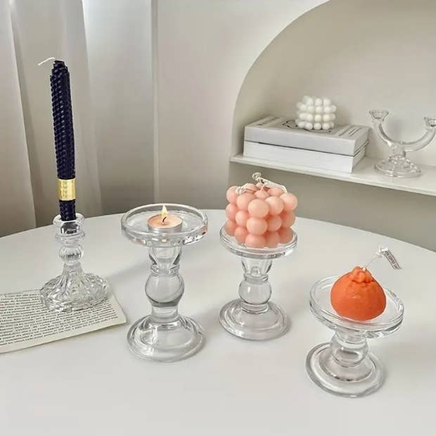 Candles Meta – Engroshandel Lyseholder – Glas romersk søjleform Retro lysestager