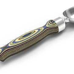 8.25" Peacock Ice Cream Scoop for wholesale by Island Bamboo