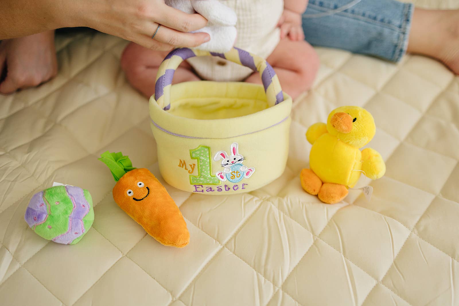 Genius Babies - Wholesale Basket - Kids & Baby - Baby's 1st First Easter Basket 5-Piece Soft Playset5