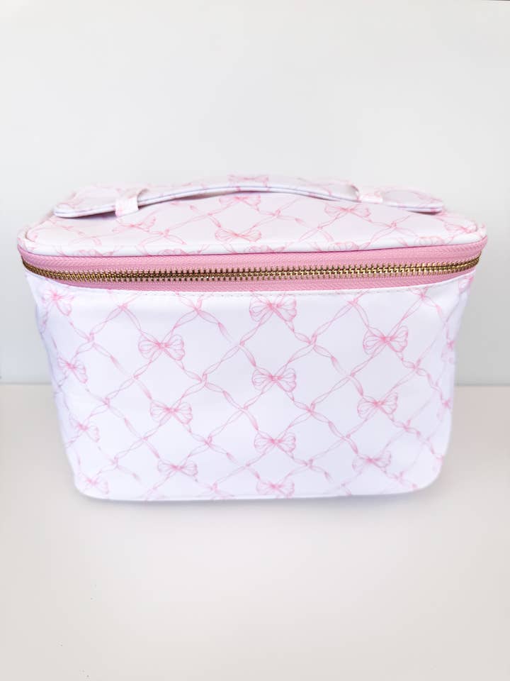 Neceser cosmético lazo rosa para venta al por mayor de Magnolia Charms