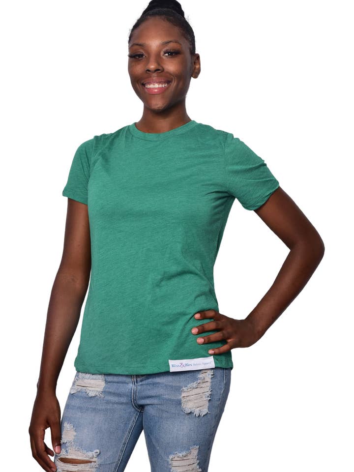 Green Peridot Infused - Women's Relaxed Crew for wholesale by Bliss and Bles Apparel