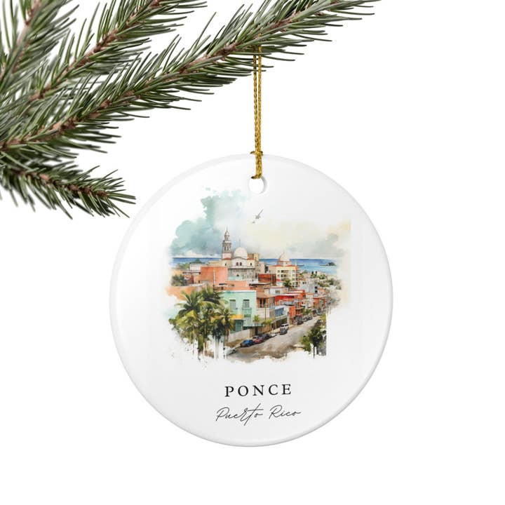 Premium Travel Art - Wholesale Ornament - Ponce Puerto Rico Ornament: Unique Ponce Souvenir, Ponce Xmas Decor, and Authentic Puerto Rico Gift4