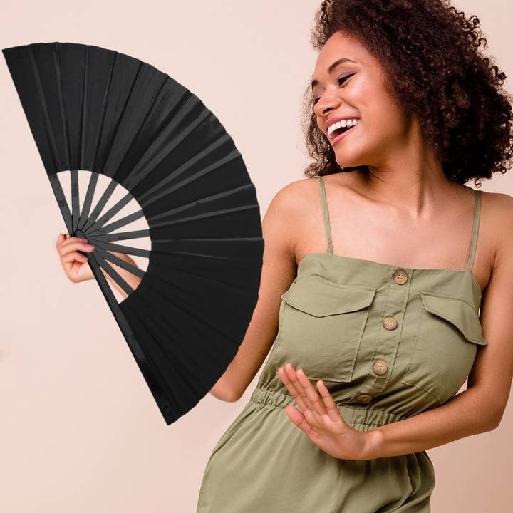 Sensibling Corp. - Wholesale Handheld Folding Fan - Plain Folding Line Dance Hand Fan