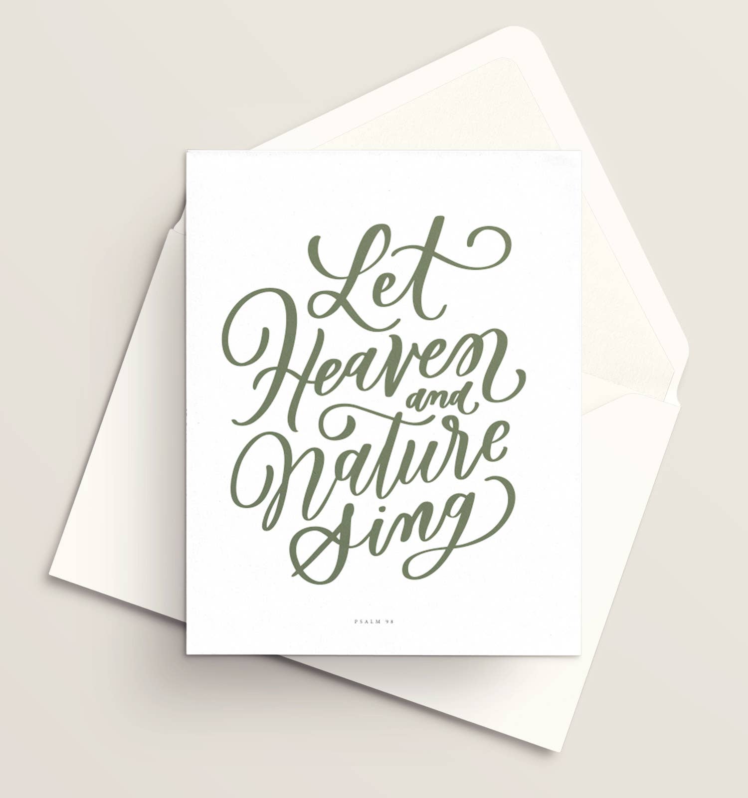 Vivi Furlong - Wholesale Christmas Card - Let Heaven and Nature sing (Psalm 98) Christmas greeting card | Christian greeting card | Hand-made greeting card | Holiday greeting card | Christmas cards | Christmas 2025 | Faith-based