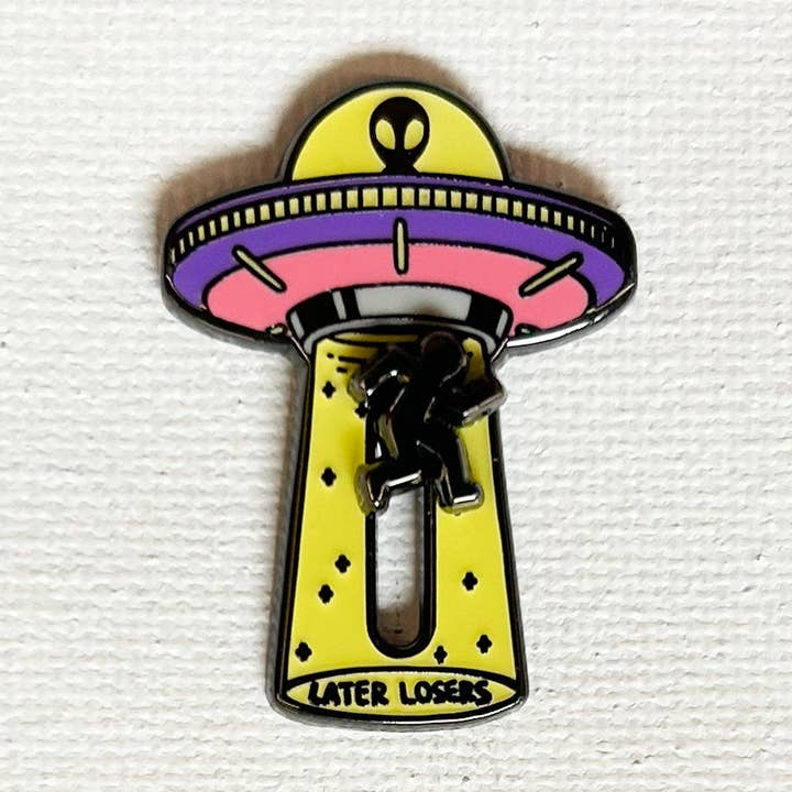 Later Losers Abduction Deluxe Pin for wholesale by Strike Gently