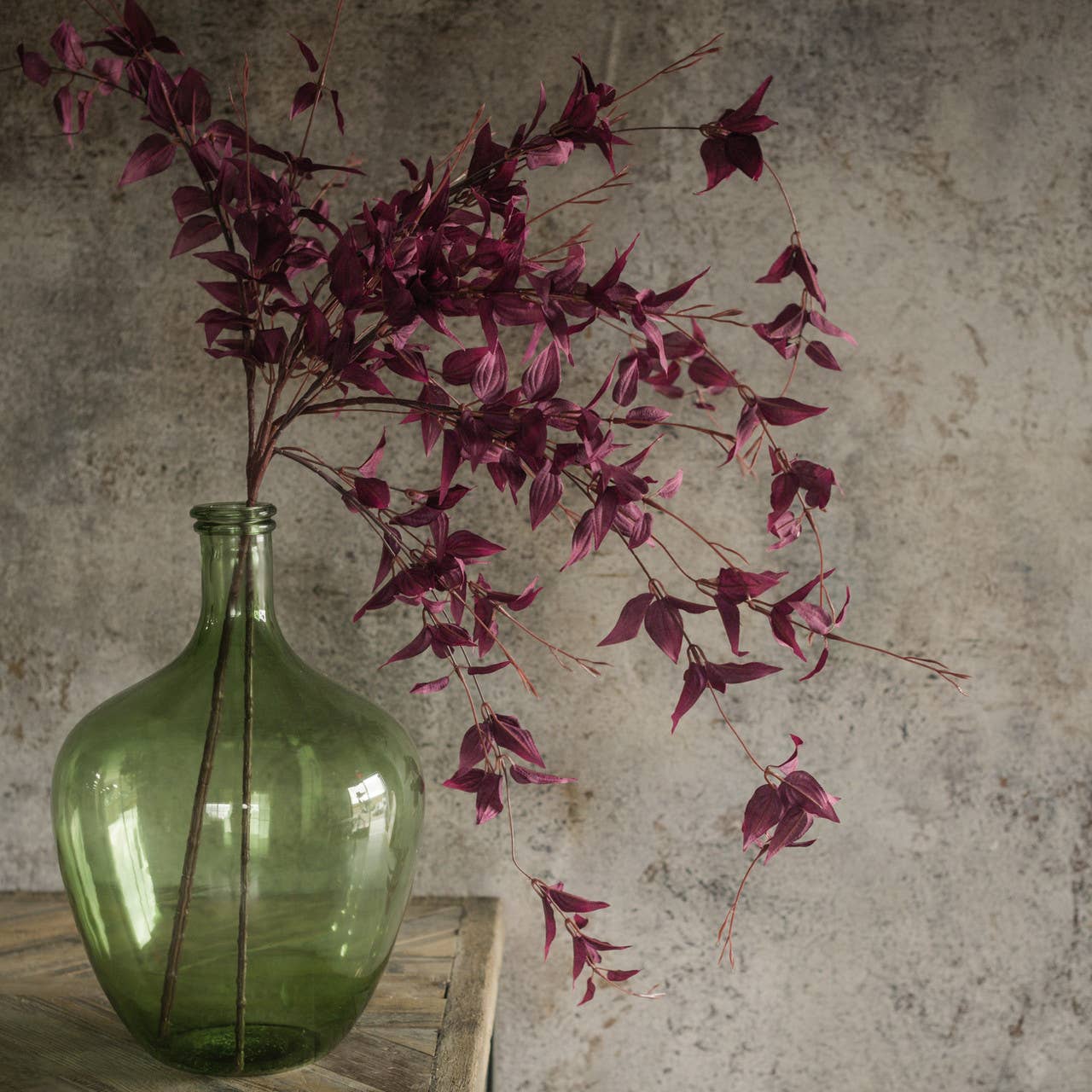 Ragon House - Wholesale Artificial Flowers - 45.75" DEEP PURPLE CLEMATIS FLORIDA SPRAY1