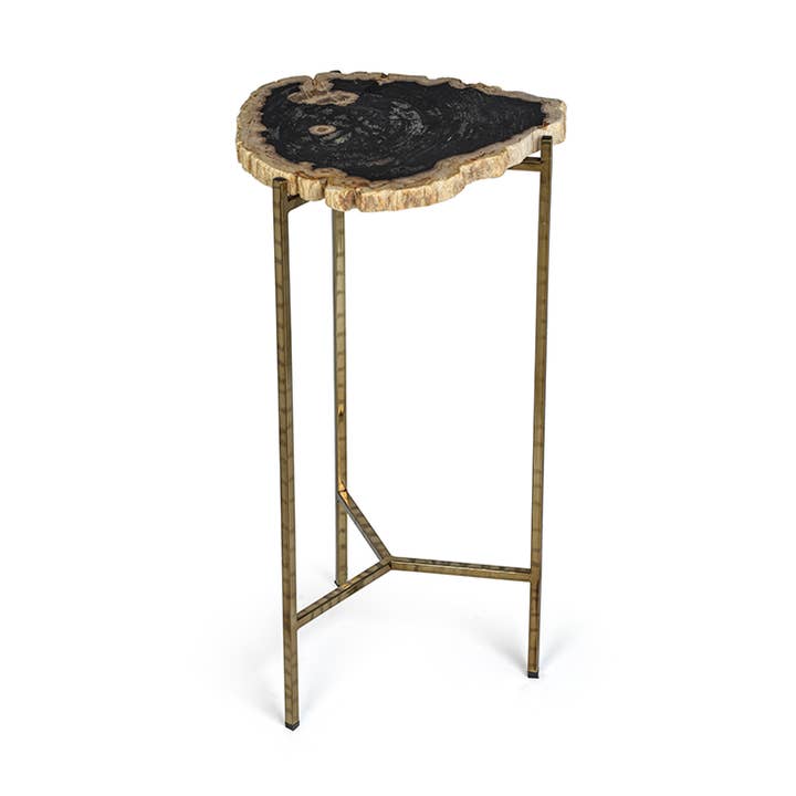 Mesa auxiliar Porto Alegre de madera petrificada para venta al por mayor de Zodax