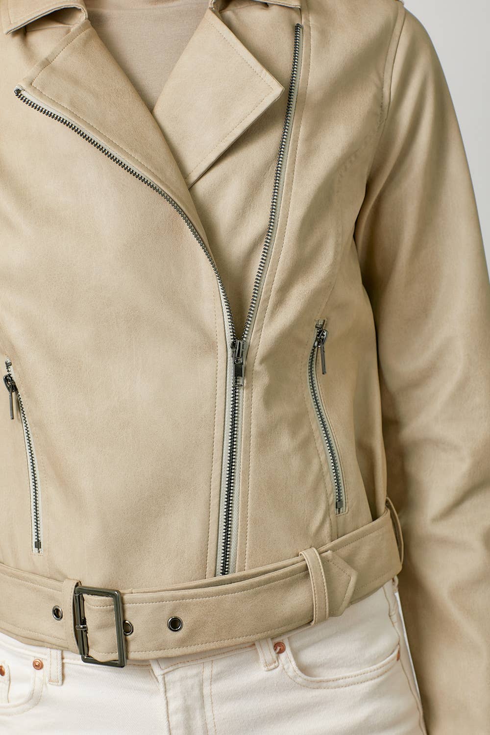 Mystree - Wholesale Leather Jacket - Women's - 60348 Leather Moto Jacket5