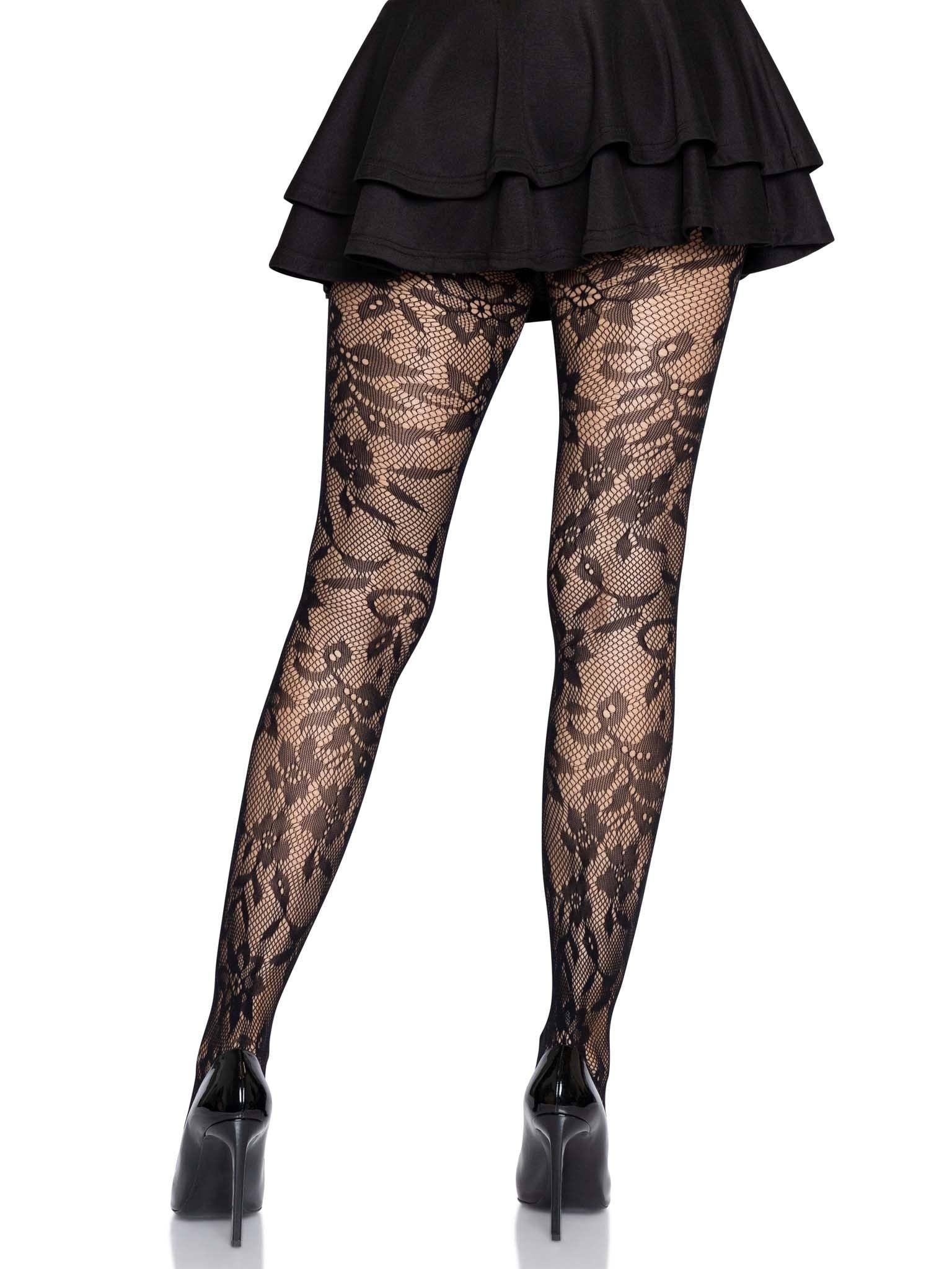 Leg Avenue - Wholesale Tights - Women's - Chantilly Floral Lace Tights2