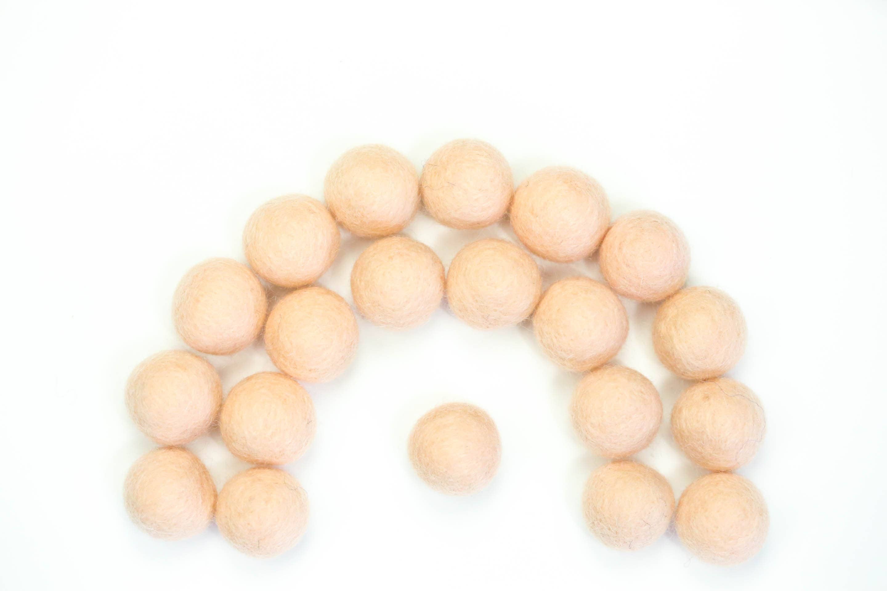 The Felt Pod - Wholesale Craft Supplies - 2.5 cm Felt Balls 100 Pieces -for DIY Garland Wool Beads24